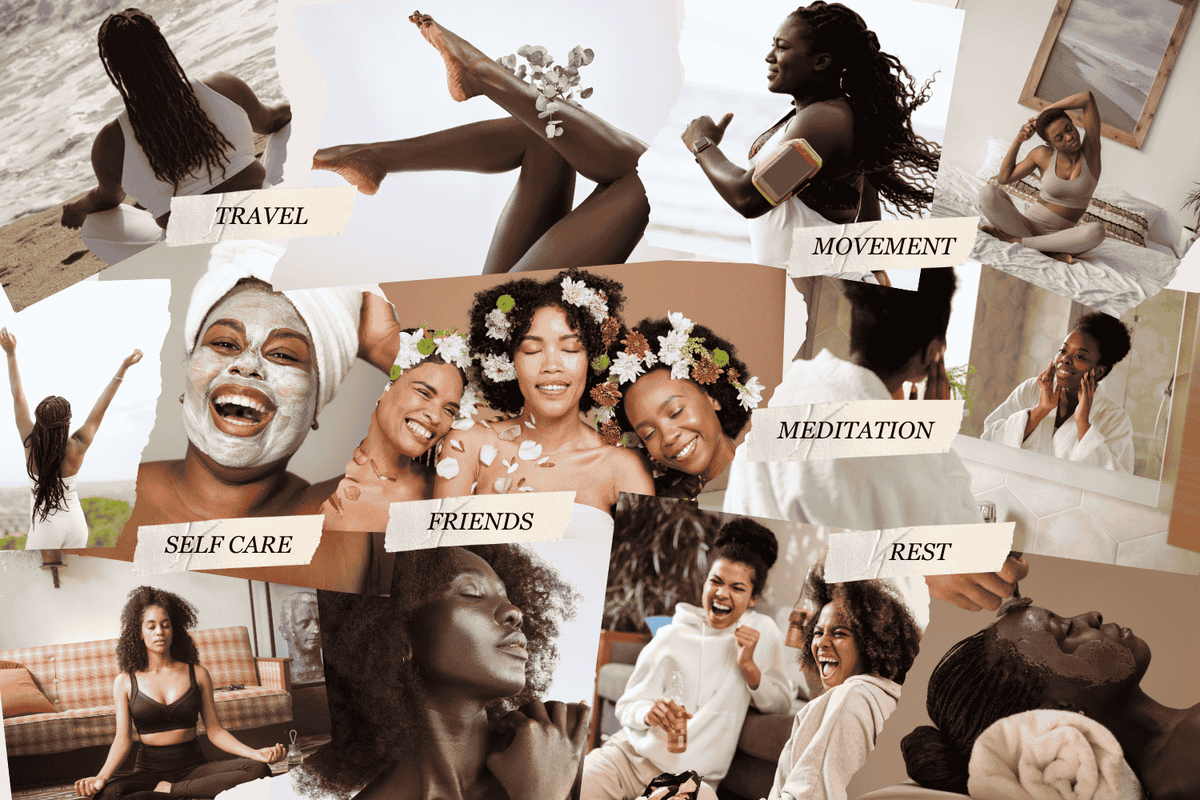 Black women wellness vision board